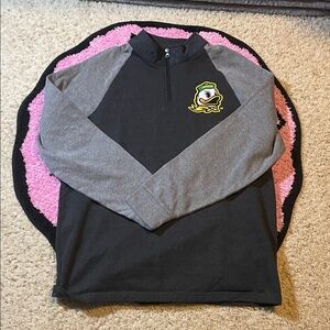 Oregon Ducks Black & Gray Quarter-Zip